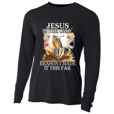 Jesus Is The Only Reason I Made It This Far Fun Christian Cooling Performance Long Sleeve Crew