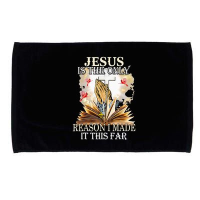 Jesus Is The Only Reason I Made It This Far Fun Christian Microfiber Hand Towel