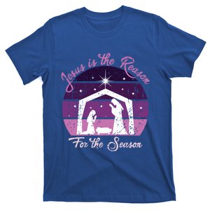 Jesus Is The Reason For The Season Christmas Nativity Retro Cool Gift T-Shirt