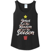 Jesus Is The Reason For The Season Christian Christmas Xmas Ladies Essential Tank