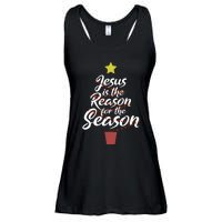 Jesus Is The Reason For The Season Christian Christmas Xmas Ladies Essential Flowy Tank