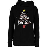 Jesus Is The Reason For The Season Christian Christmas Xmas Womens Funnel Neck Pullover Hood