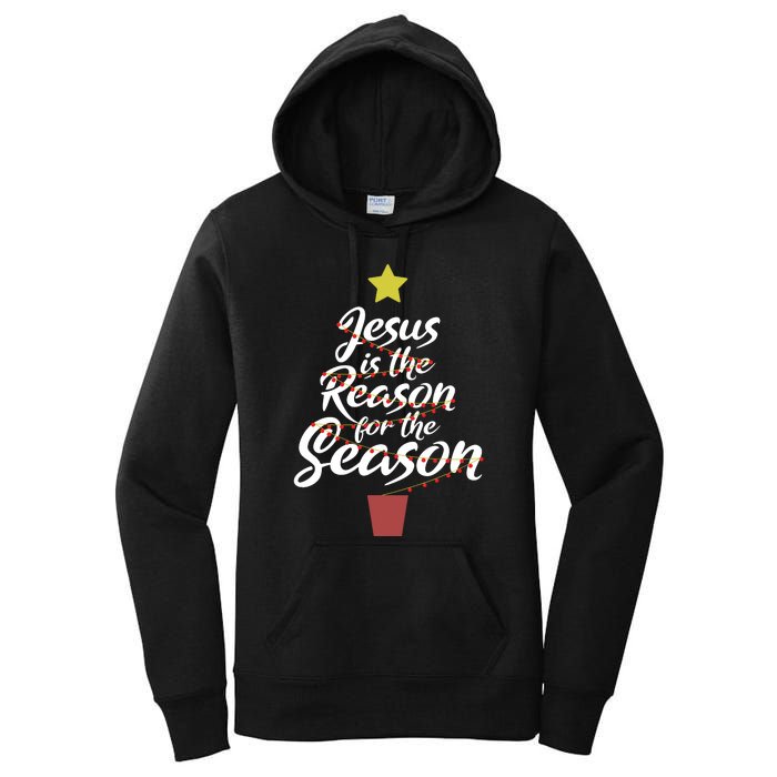 Jesus Is The Reason For The Season Christian Christmas Xmas Women's Pullover Hoodie