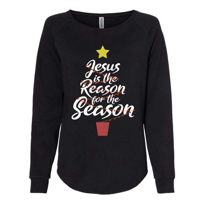 Jesus Is The Reason For The Season Christian Christmas Xmas Womens California Wash Sweatshirt