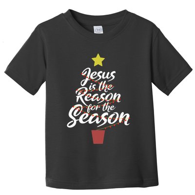 Jesus Is The Reason For The Season Christian Christmas Xmas Toddler T-Shirt