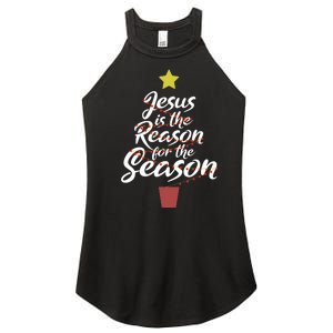 Jesus Is The Reason For The Season Christian Christmas Xmas Women's Perfect Tri Rocker Tank