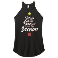 Jesus Is The Reason For The Season Christian Christmas Xmas Women's Perfect Tri Rocker Tank