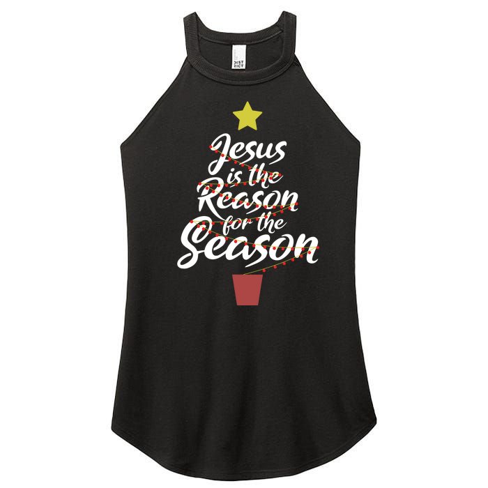 Jesus Is The Reason For The Season Christian Christmas Xmas Women's Perfect Tri Rocker Tank