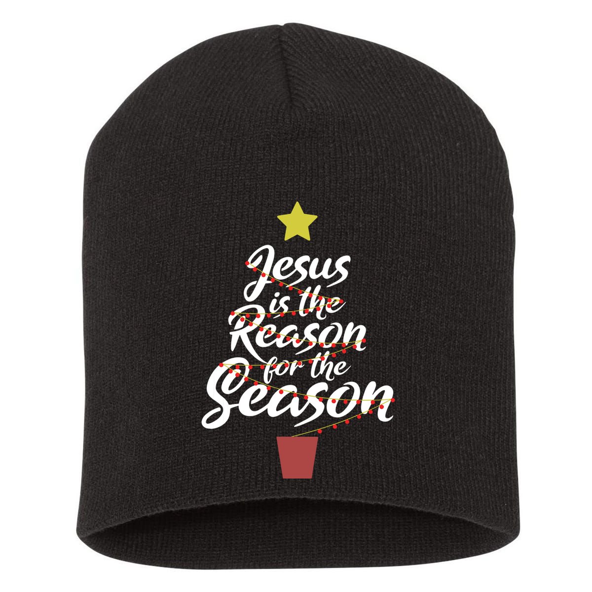 Jesus Is The Reason For The Season Christian Christmas Xmas Short Acrylic Beanie