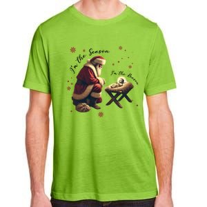 Jesus Is The Reason Santa For The Season Christian Christmas Gift Adult ChromaSoft Performance T-Shirt