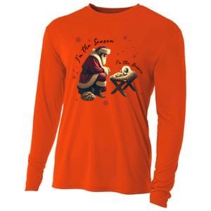 Jesus Is The Reason Santa For The Season Christian Christmas Gift Cooling Performance Long Sleeve Crew