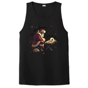 Jesus Is The Reason Santa For The Season Christian Christmas Gift PosiCharge Competitor Tank