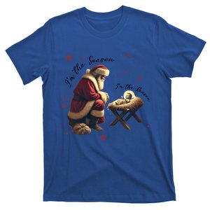 Jesus Is The Reason Santa For The Season Christian Christmas Gift T-Shirt