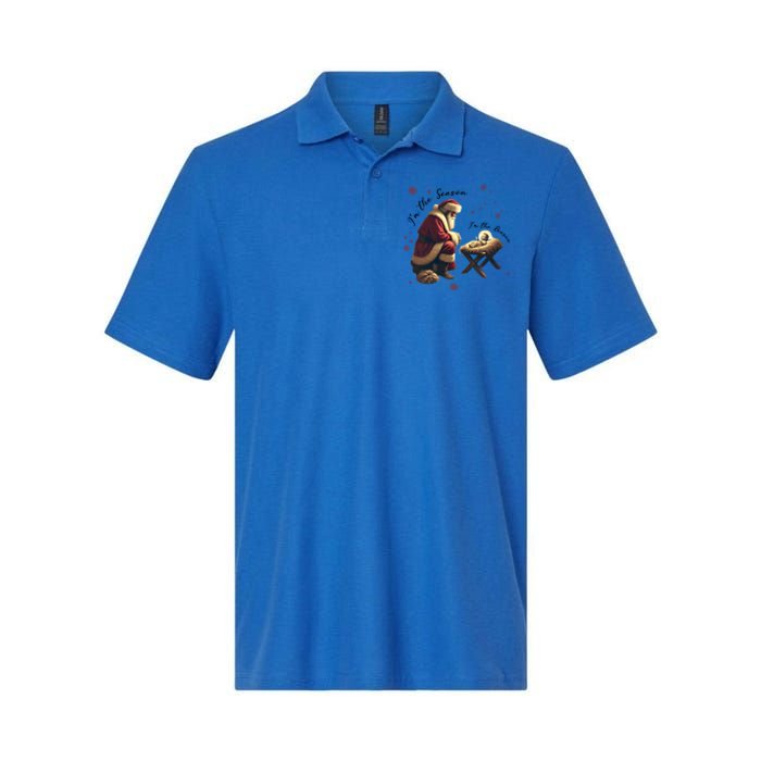 Jesus Is The Reason Santa For The Season Christian Christmas Gift Softstyle Adult Sport Polo