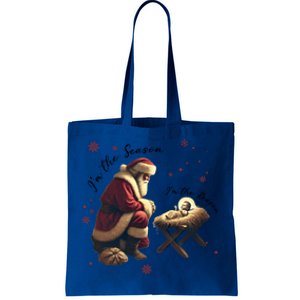 Jesus Is The Reason Santa For The Season Christian Christmas Gift Tote Bag