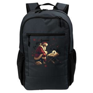 Jesus Is The Reason Santa For The Season Christian Christmas Gift Daily Commute Backpack