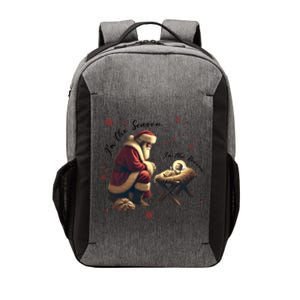 Jesus Is The Reason Santa For The Season Christian Christmas Gift Vector Backpack