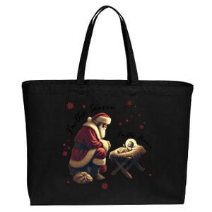 Jesus Is The Reason Santa For The Season Christian Christmas Gift Cotton Canvas Jumbo Tote