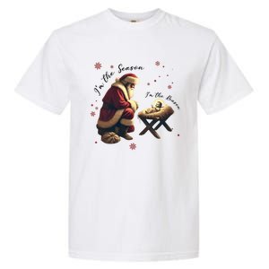 Jesus Is The Reason Santa For The Season Christian Christmas Gift Garment-Dyed Heavyweight T-Shirt