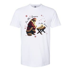 Jesus Is The Reason Santa For The Season Christian Christmas Gift Softstyle CVC T-Shirt