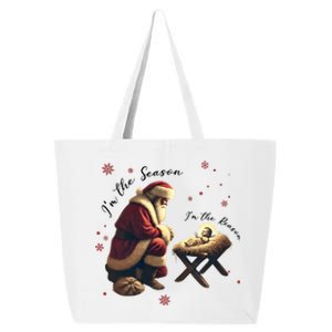 Jesus Is The Reason Santa For The Season Christian Christmas Gift 25L Jumbo Tote