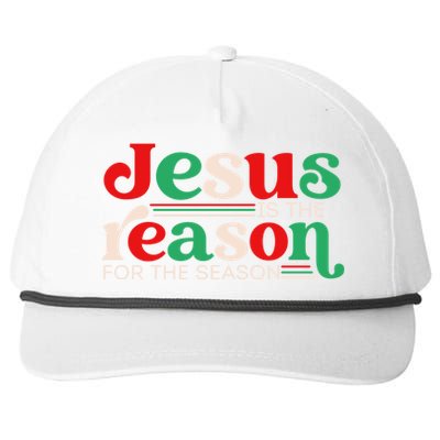 Jesus Is The Reason For The Season Christmas Christian Retro Cute Gift Snapback Five-Panel Rope Hat