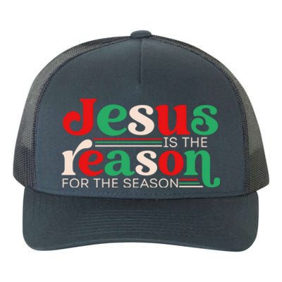 Jesus Is The Reason For The Season Christmas Christian Retro Cute Gift Yupoong Adult 5-Panel Trucker Hat