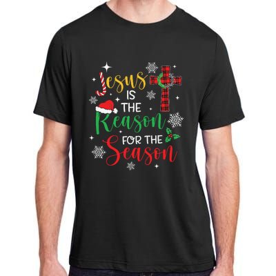 Jesus Is The Reason For The Season Christian Faith Christmas Adult ChromaSoft Performance T-Shirt