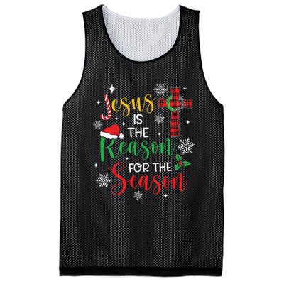 Jesus Is The Reason For The Season Christian Faith Christmas Mesh Reversible Basketball Jersey Tank