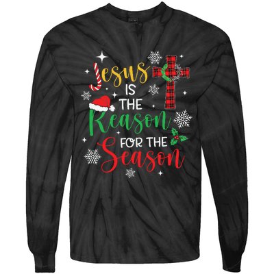 Jesus Is The Reason For The Season Christian Faith Christmas Tie-Dye Long Sleeve Shirt