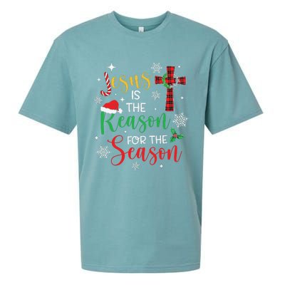 Jesus Is The Reason For The Season Christian Faith Christmas Sueded Cloud Jersey T-Shirt