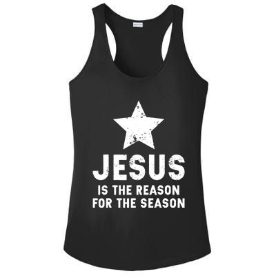 Jesus Is The Reason For The Season Christian Christmas Xmas Ladies PosiCharge Competitor Racerback Tank