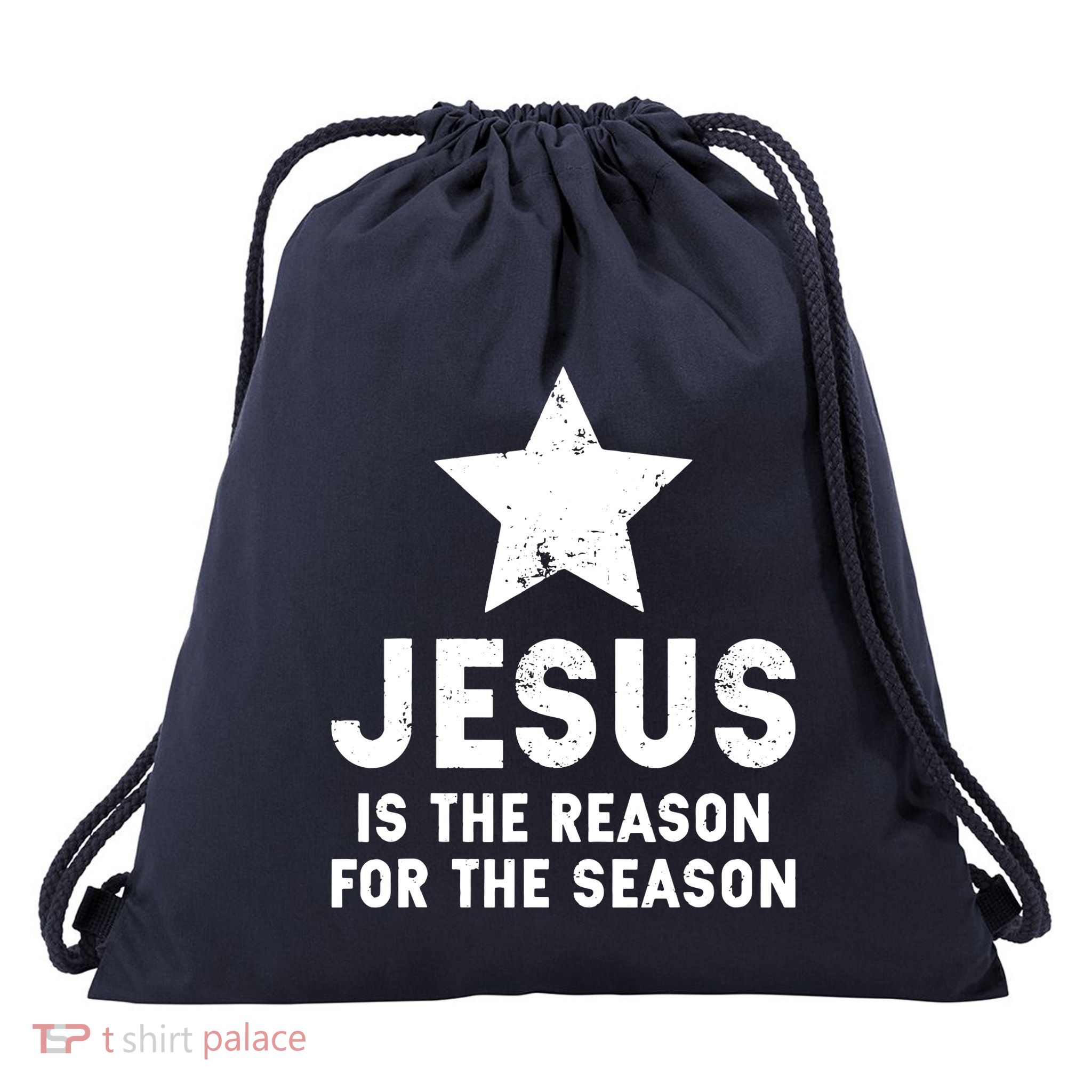Jesus Is The Reason For The Season Christian Christmas Xmas Drawstring Bag