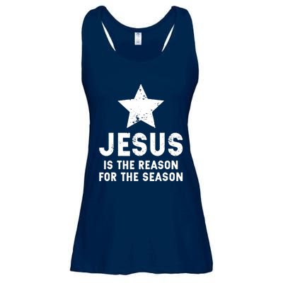 Jesus Is The Reason For The Season Christian Christmas Xmas Ladies Essential Flowy Tank