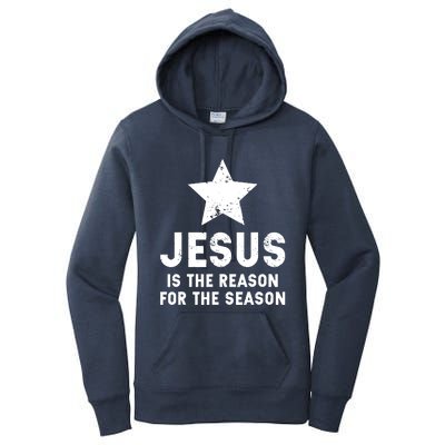 Jesus Is The Reason For The Season Christian Christmas Xmas Women's Pullover Hoodie