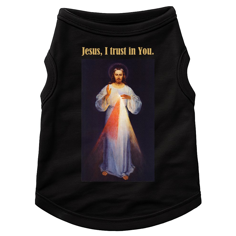 Jesus I Trust In You Divine Mercy Doggie Tank