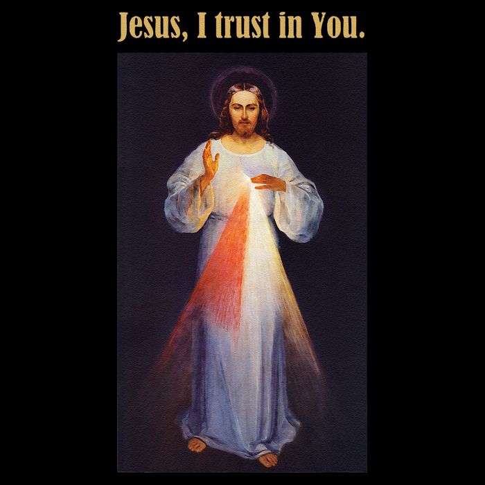 Jesus I Trust In You Divine Mercy Drawstring Bag