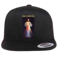 Jesus I Trust In You Divine Mercy Flat Bill Trucker Hat