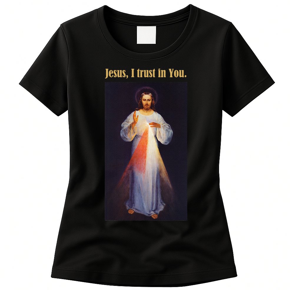 Jesus I Trust In You Divine Mercy Womens T-Shirt
