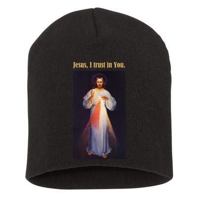 Jesus I Trust In You Divine Mercy Short Acrylic Beanie