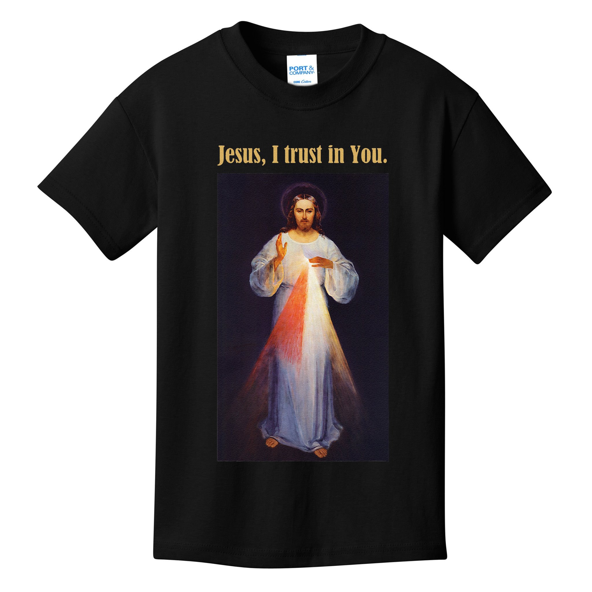 Jesus I Trust In You Divine Mercy Kids T-Shirt