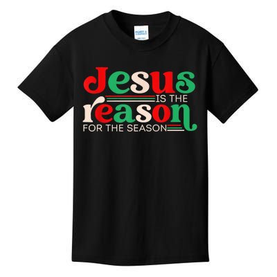 Jesus Is The Reason For The Season Christmas Christian Retro Kids T-Shirt