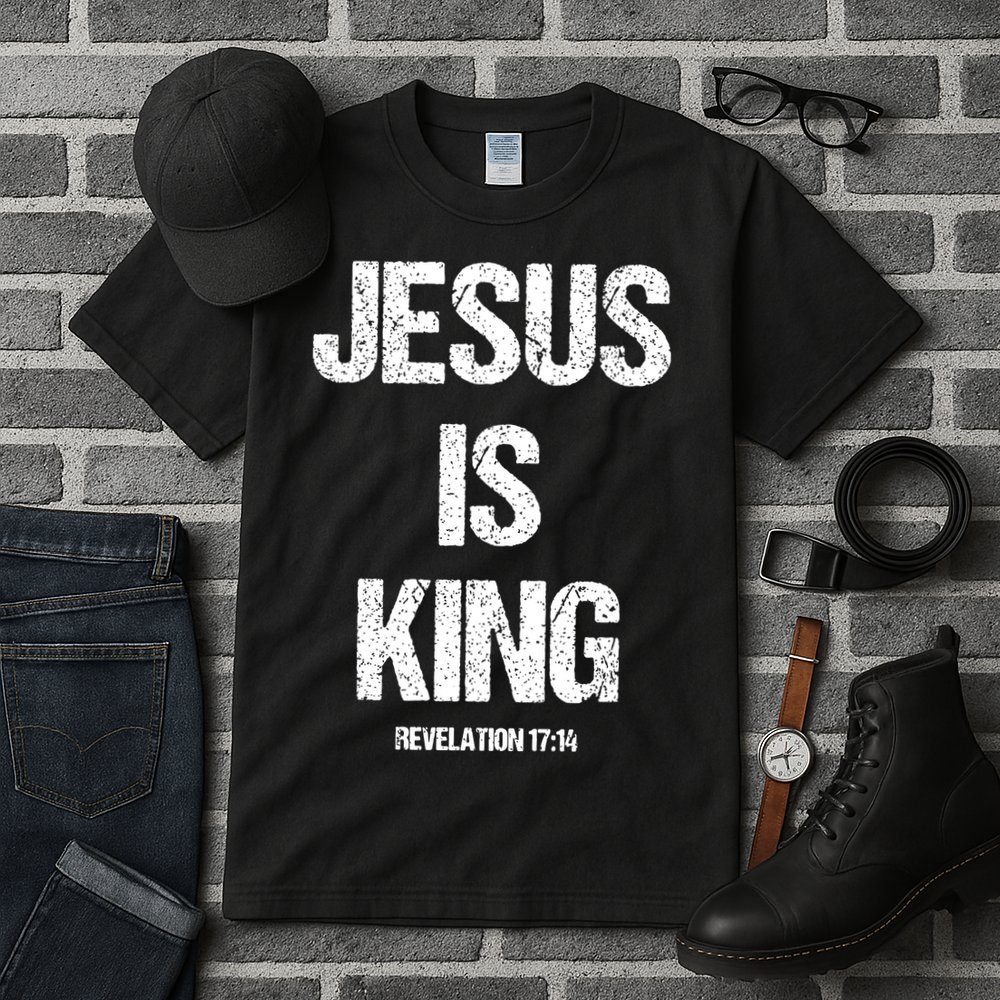 Jesus Is The King Motivational Christian Catholic Easter Tall T-Shirt