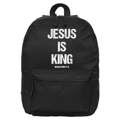 Jesus Is The King Motivational Christian Catholic Easter 16 in Basic Backpack