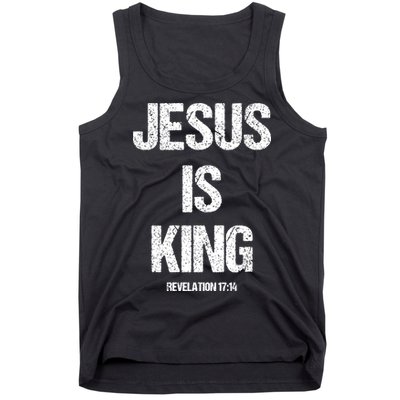 Jesus Is The King Motivational Christian Catholic Easter Tank Top