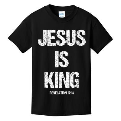 Jesus Is The King Motivational Christian Catholic Easter Kids T-Shirt