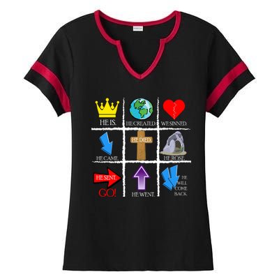 Jesus Is The Way Christian Signs Ladies Halftime Notch Neck Tee