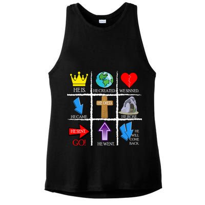 Jesus Is The Way Christian Signs Ladies PosiCharge Tri-Blend Wicking Tank