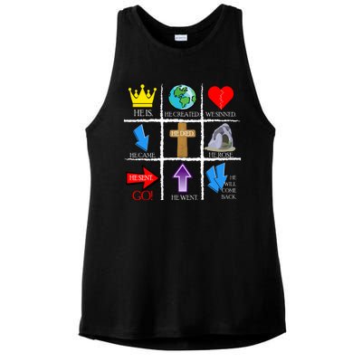 Jesus Is The Way Christian Signs Ladies PosiCharge Tri-Blend Wicking Tank