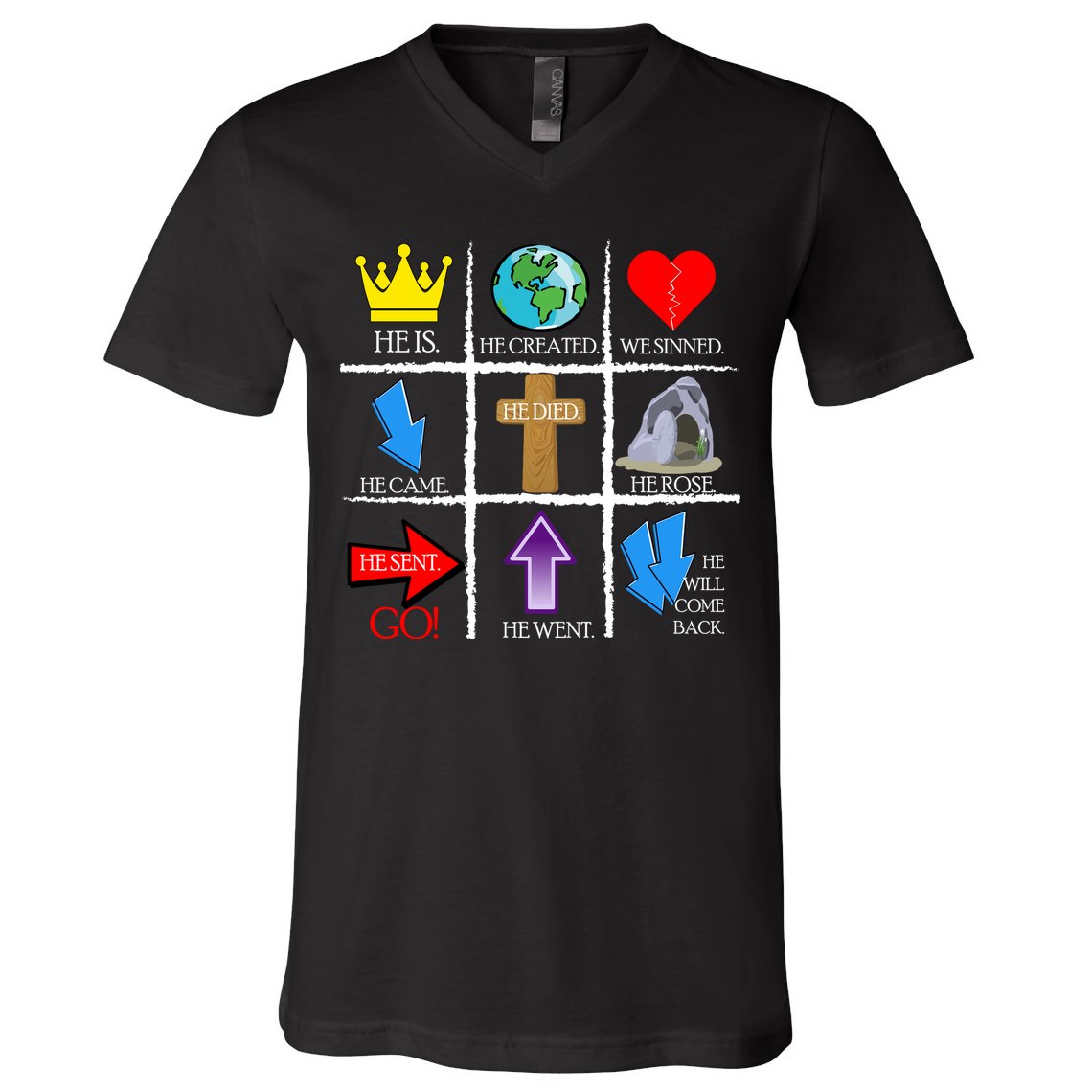 Jesus Is The Way Christian Signs V-Neck T-Shirt